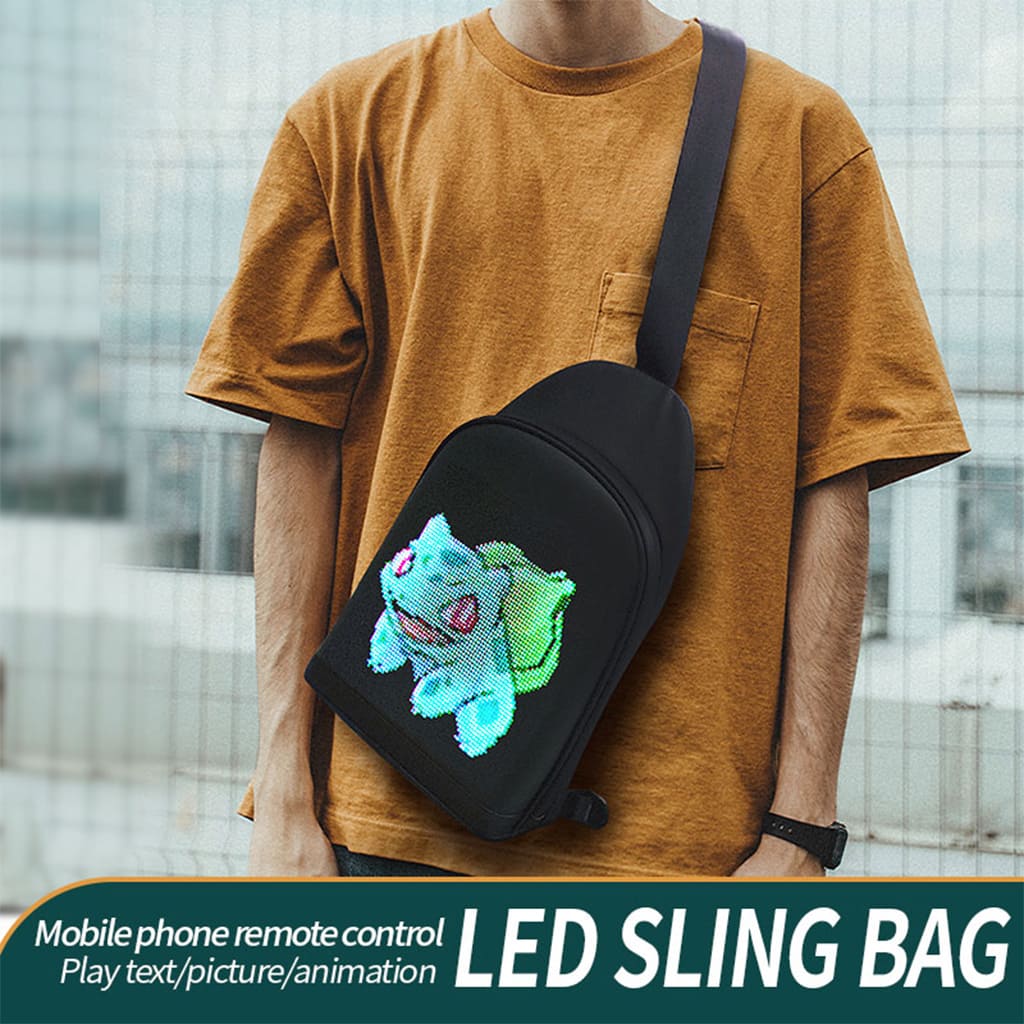 Black LED Sling Bag