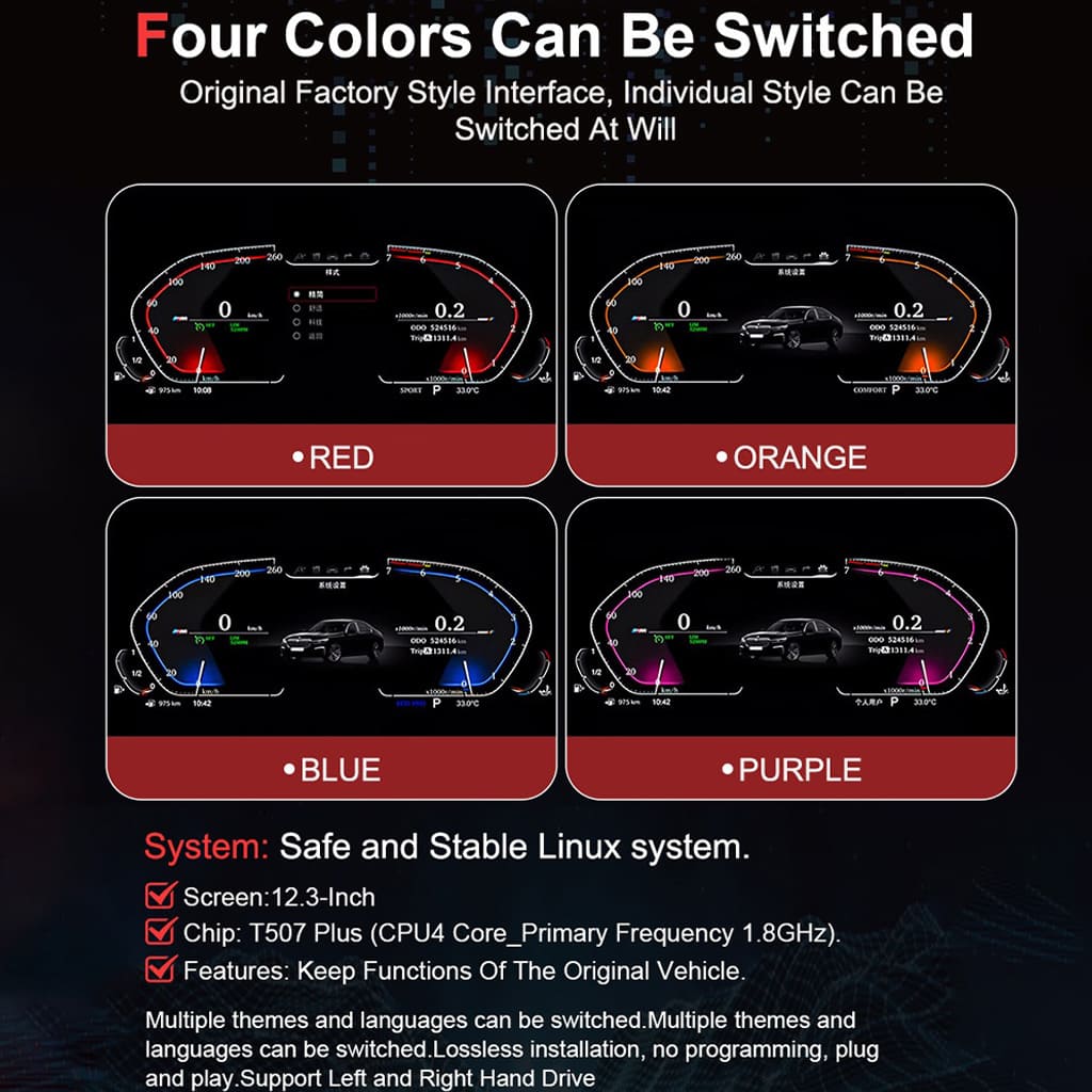 BMW LCD Digital Dashboard Cluster