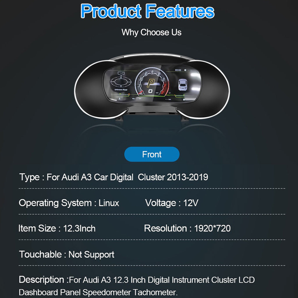 Audi LCD Digital Dashboard Cluster
