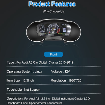 Audi LCD Digital Dashboard Cluster