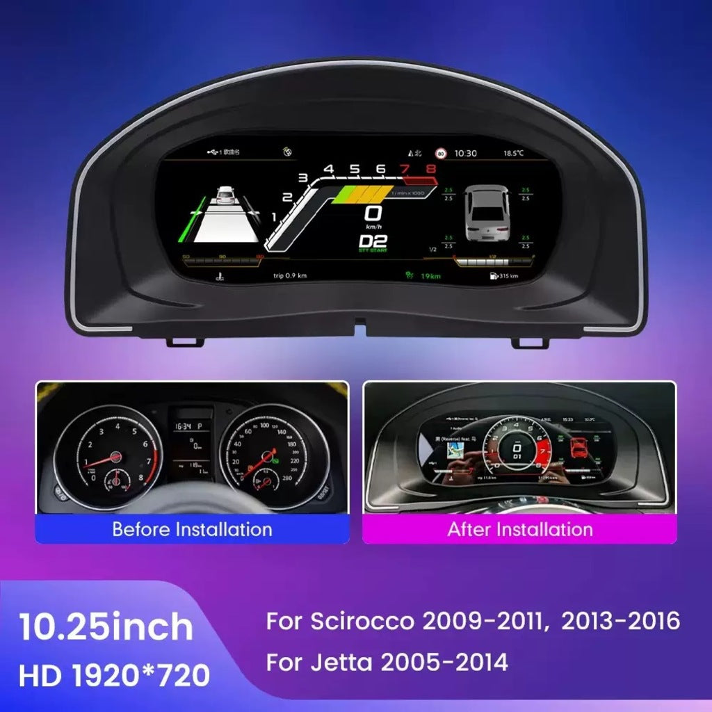 VW LCD Digital Dashboard Cluster