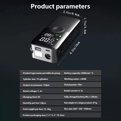 Portable Tire Inflator for Car