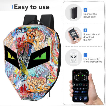Graffiti LED Knight Backpack