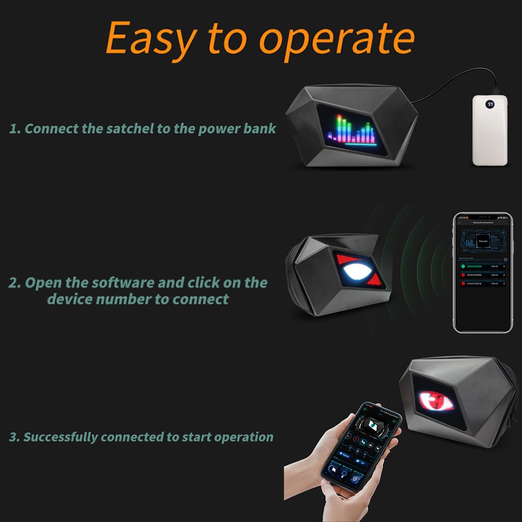 Hardshell LED Sling Bag