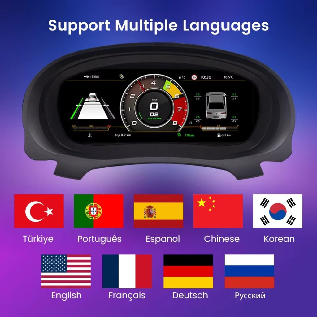 VW LCD Digital Dashboard Cluster