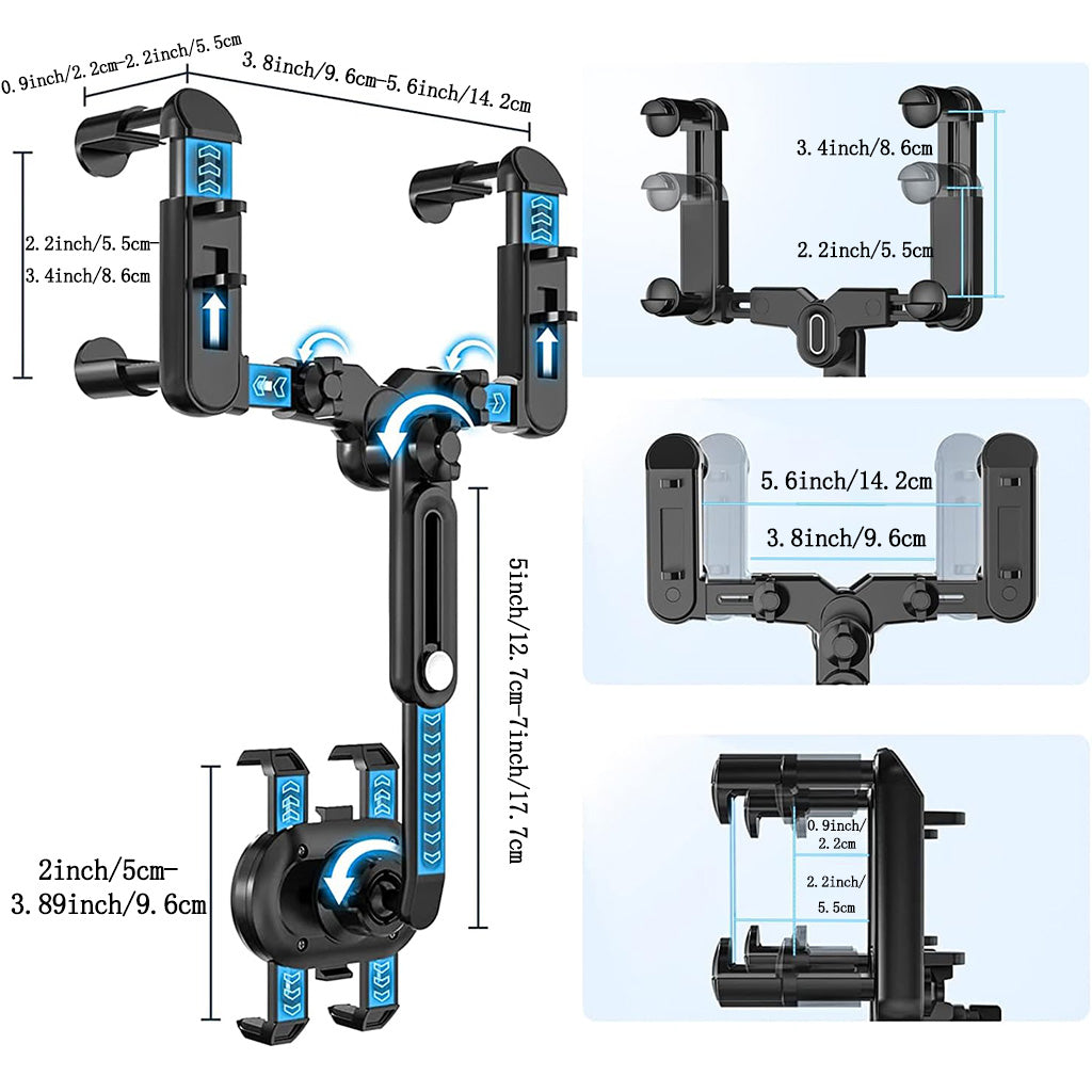 Rearview Mirror Phone Holder