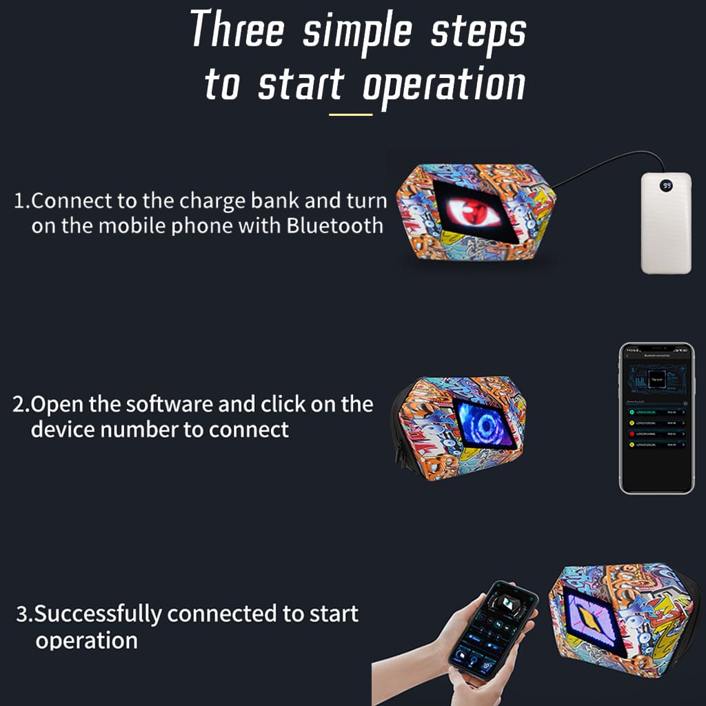 Graffiti LED Sling Bag