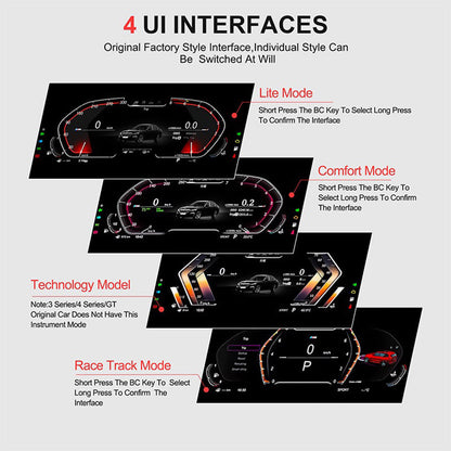 BMW LCD Digital Dashboard Cluster
