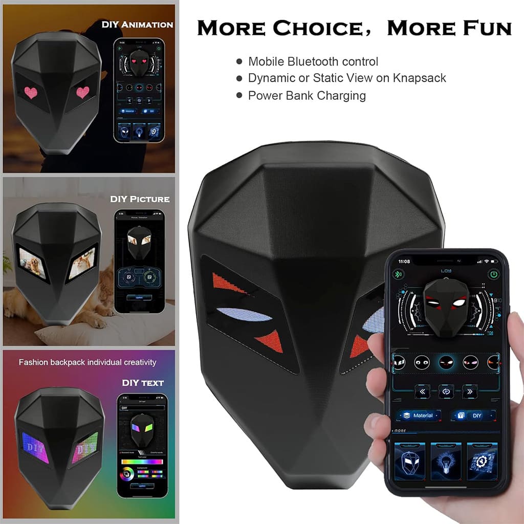 Black LED Knight Backpack