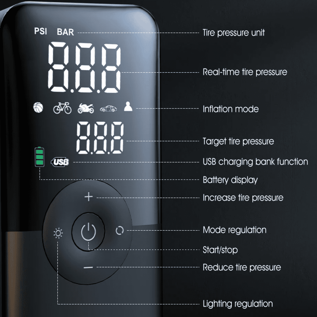 Portable Tire Inflator for Car