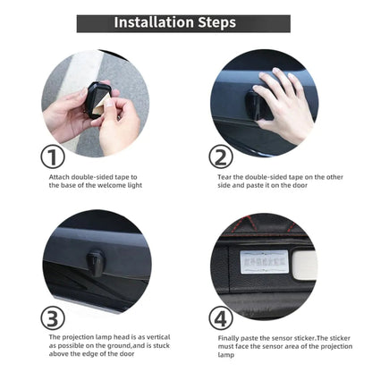 Chargable Rotatable Car Door LOGO Projector